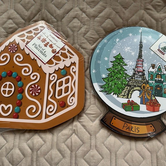 🆕2 Sets of Colordrift Cork Christmas Placemats - Picture 1 of 7